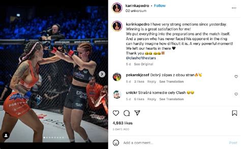 karina pedro flashes crowd|MMA fighters surprise crowd by kissing at face